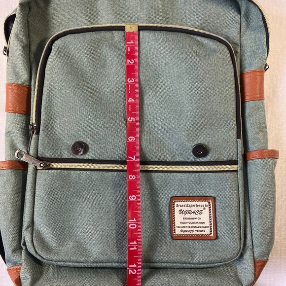 LIKE NEW! Ugrace Canvas Backpack, Seafoam Green - Picture 4 of 12